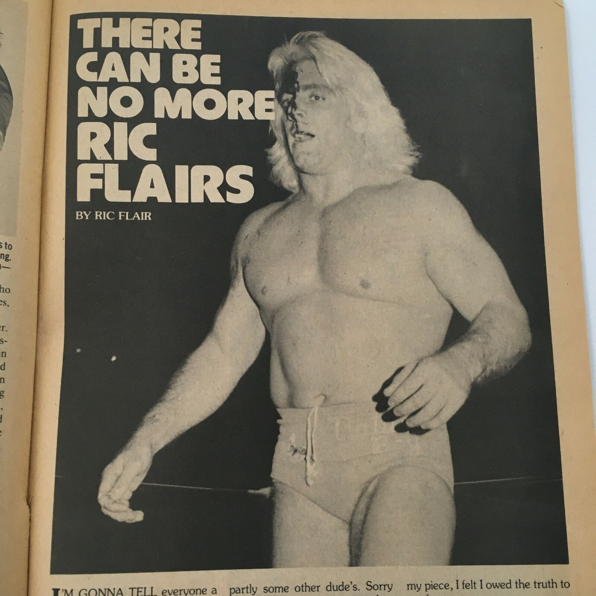 WWF The Wrestler Magazine June 1980 featuring Ric Flair in action with the headline 'There Can Be No More Ric Flairs'. This iconic wrestling image highlights the athleticism and style of professional wrestling in the 1980s.