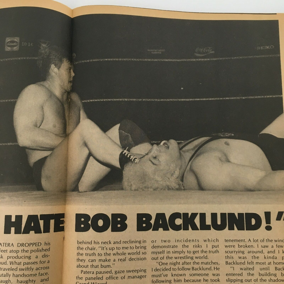 WWF The Wrestler Magazine June 1980 showcasing a wrestling scene with Bob Backlund in a match. This image captures the intensity of professional wrestling from the era, reflecting the excitement and competition of the sport.