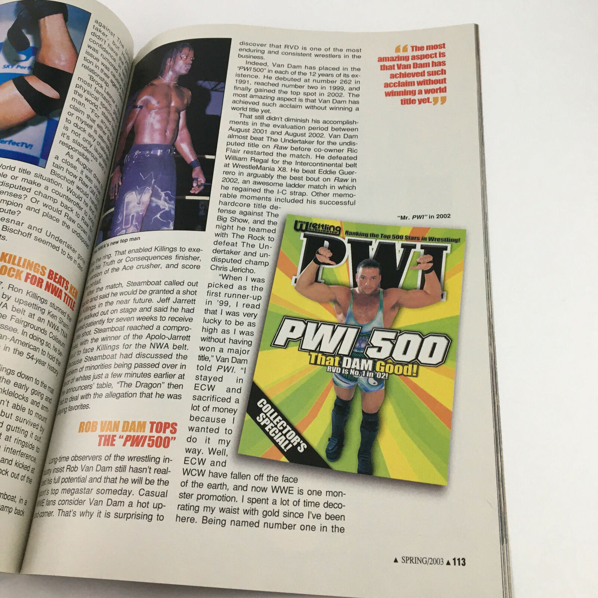 Pro Wrestling Illustrated Magazine Spring 2003 Triple H & Steve Austin
