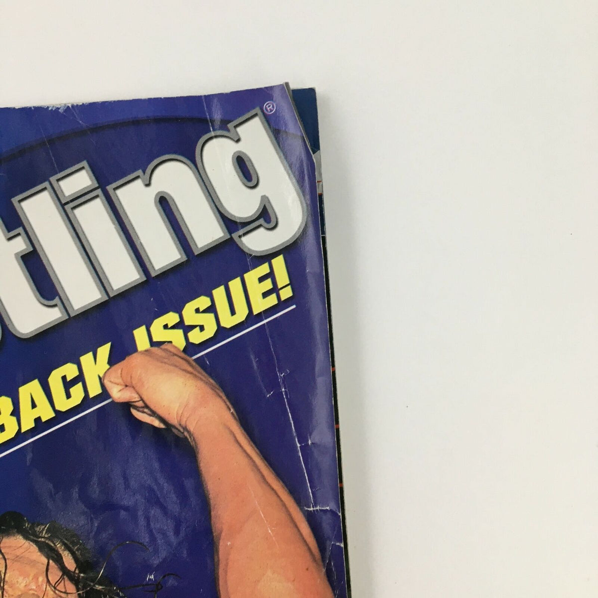 Close-up of the top corner of the front cover of Inside Wrestling Magazine June 2002, highlighting the title 'Comeback Issue'.
