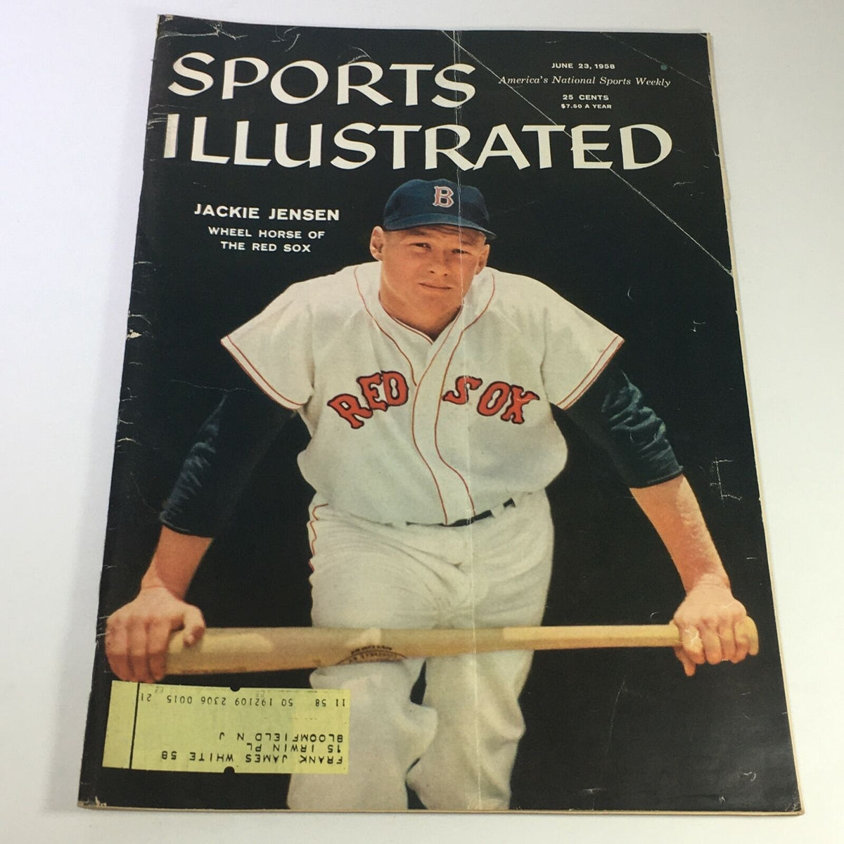 Vintage Sports Illustrated Magazine June 23 1958 - Jackie Jensen of The Red Sox