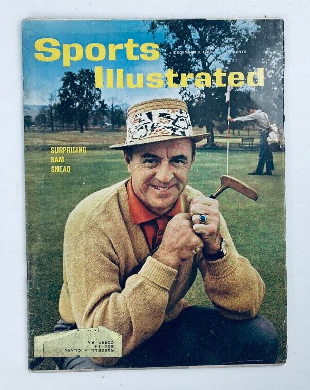 VTG Sports Illustrated Magazine December 15 1960 featuring Sam Snead on the cover, showcasing the legendary golfer in a picturesque setting.
