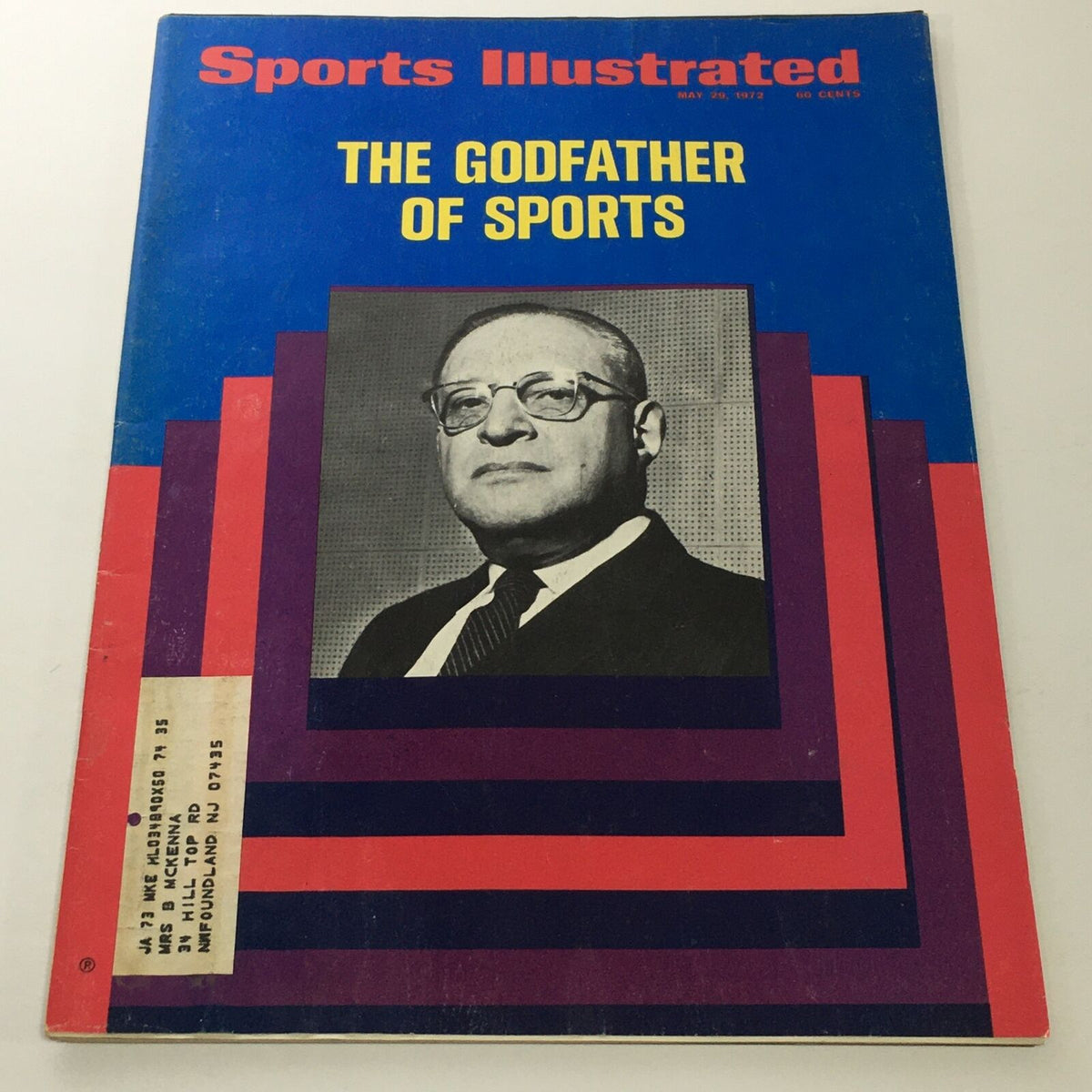 Cover of Sports Illustrated, May 29, 1972, featuring 'The Godfather of Sports' Louie Jacobs. The cover showcases a professional portrait of Louie Jacobs against a colorful background.