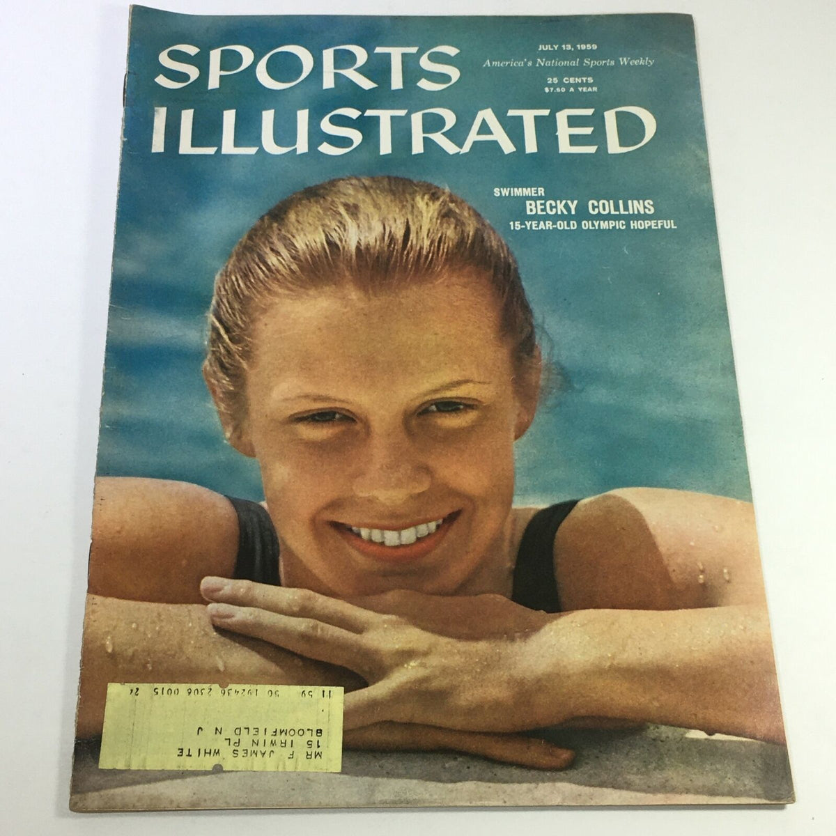 Vintage Sports Illustrated Magazine July 13 1959 - Swimmer Becky Collins
