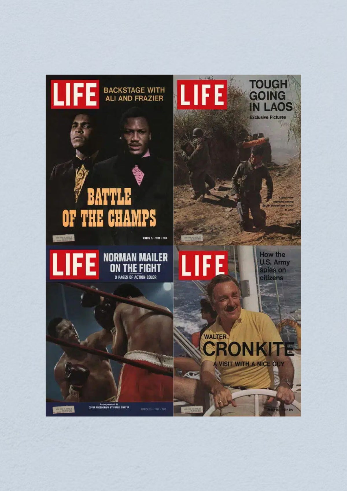 Life Magazine March 26, 1971 Cover featuring Walter Cronkite with the title 'A Visit with a Nice Guy', reflecting popular media figures of the time.