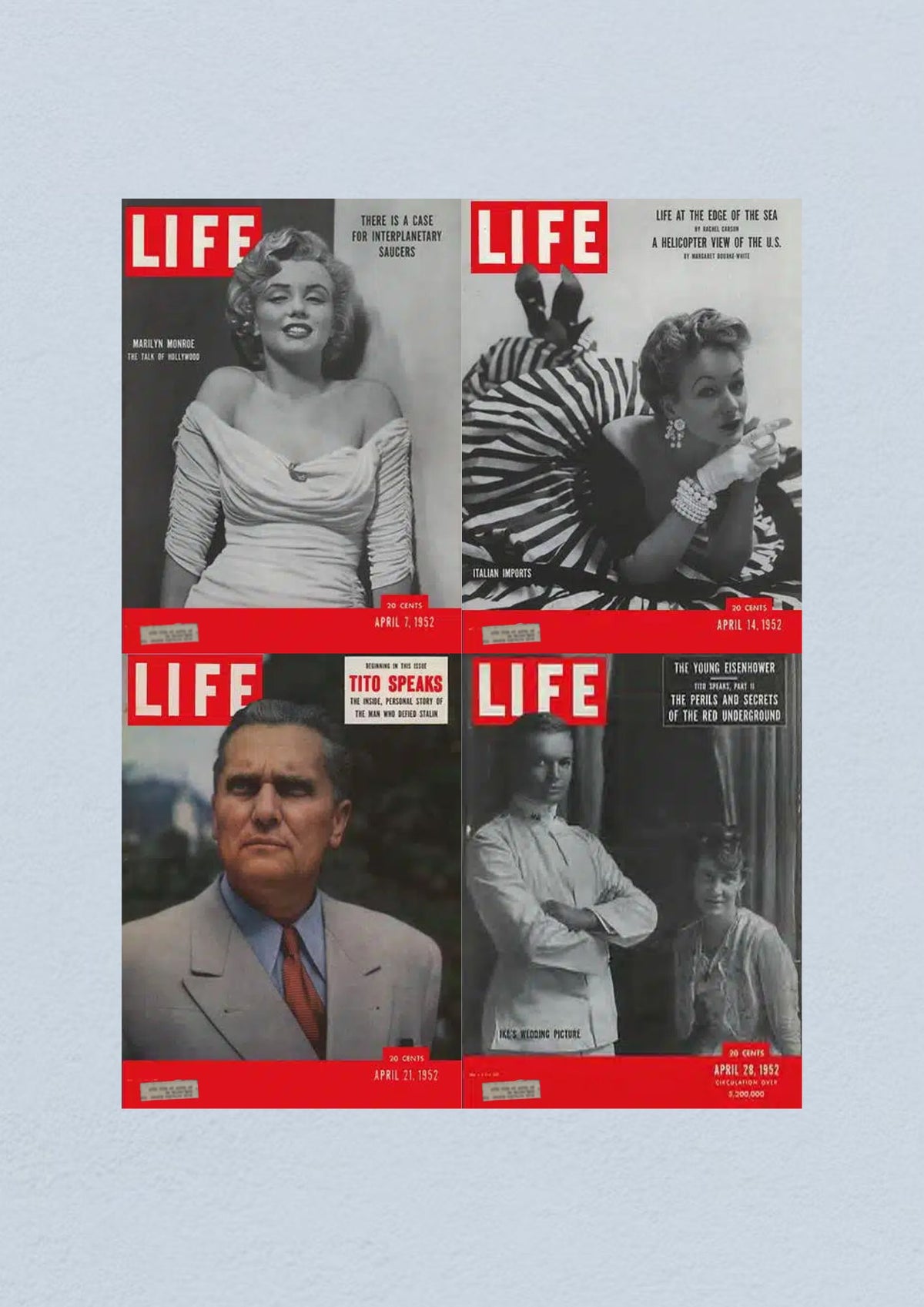 Life Magazine April 28 1952 Cover presenting a captivating exploration of the red underground and its secrets.