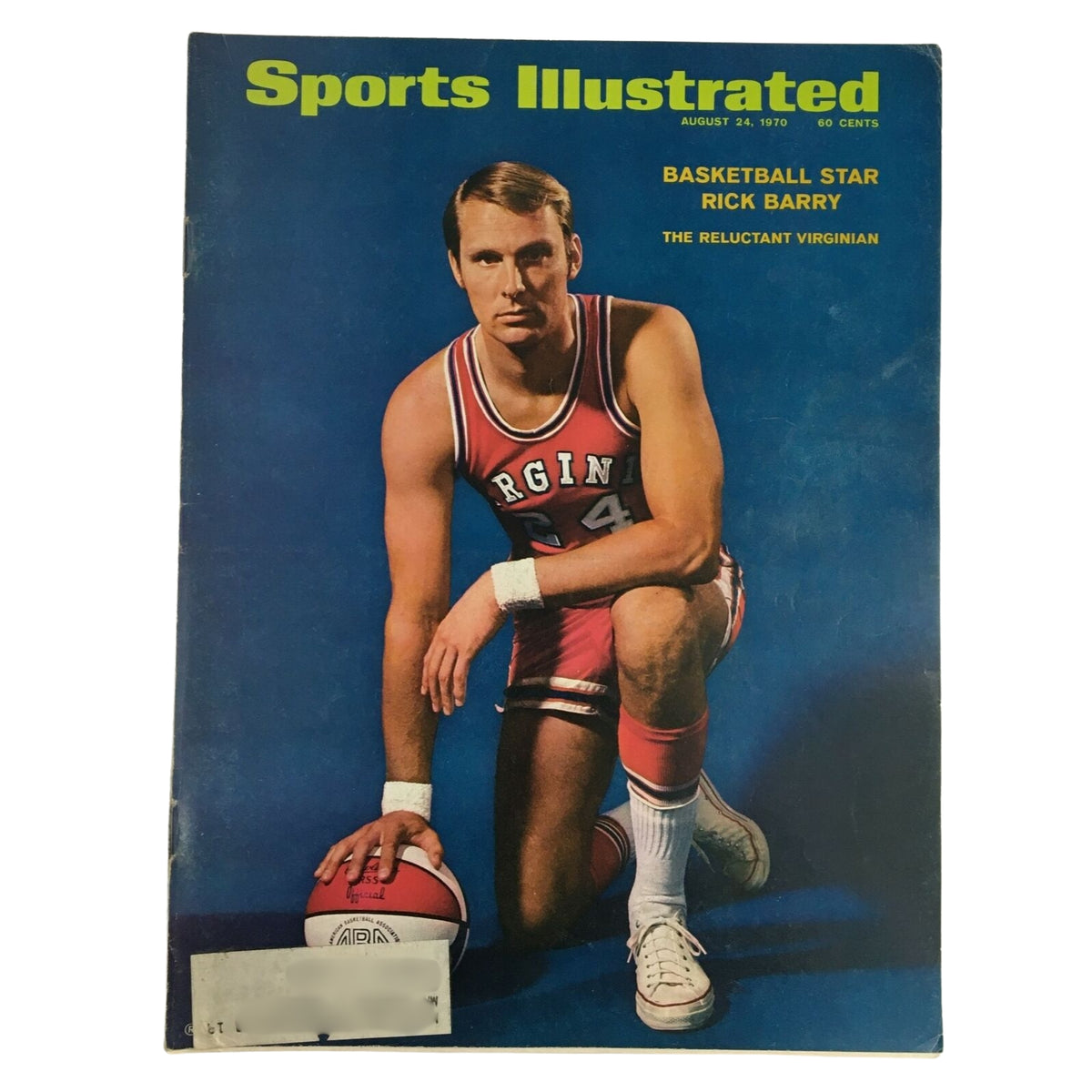 Vintage Sports Illustrated magazine featuring basketball star Rick Barry on the cover, dated August 24, 1970.