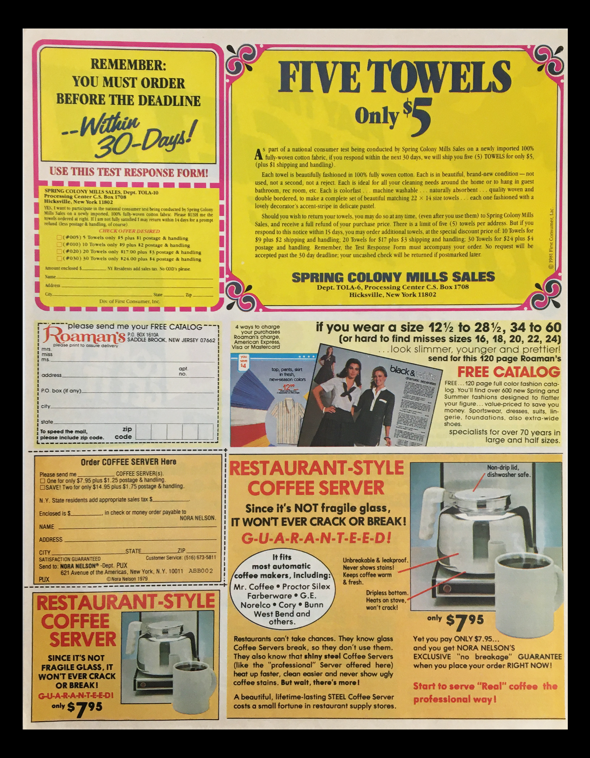 1982 Come 'N Get It 4-Flavor Dog Food Circular Coupon Advertisement showing various product offers and prices. Highlights unique promotional strategies and pet care marketing from the early '80s.
