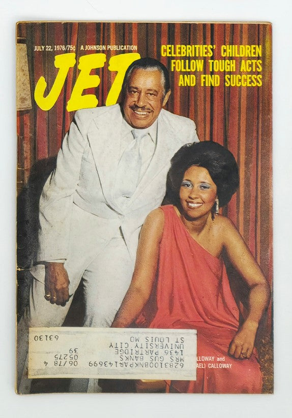 Cover of VTG Jet Magazine July 22 1976 featuring Cab Calloway and Wenonah Conacher, showcasing the vibrant culture and entertainment scene of the 1970s.