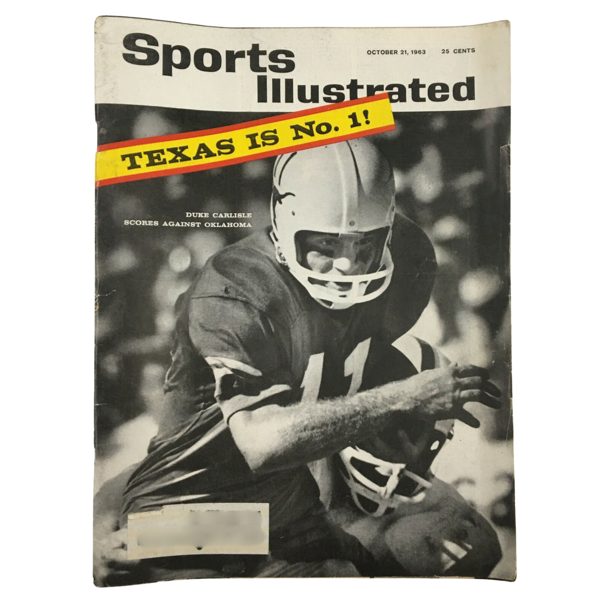 Lot of 9 1960s-1970s Sports Illustrated Magazine College Football Collection featuring Duke Carlisle on the cover, October 21, 1963 issue.