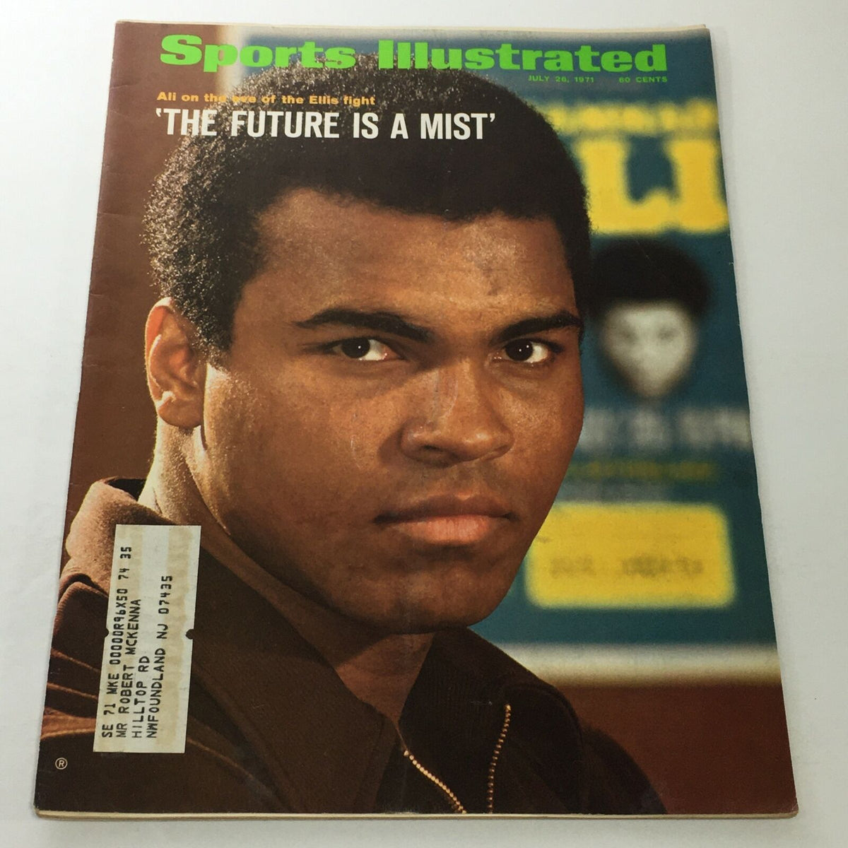 Lot of 8 1950s-1980s Sports Illustrated Magazine Boxing Collection ALI Liston featuring the July 26, 1971 cover with Muhammad Ali and the title 'The Future Is A Mist'.