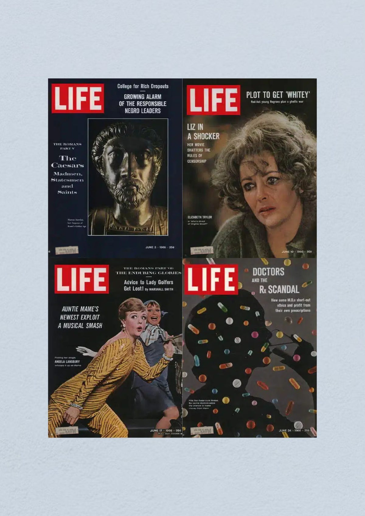 Life Magazine June 24, 1966 cover examining the issues surrounding doctors and the pharmaceutical industry.