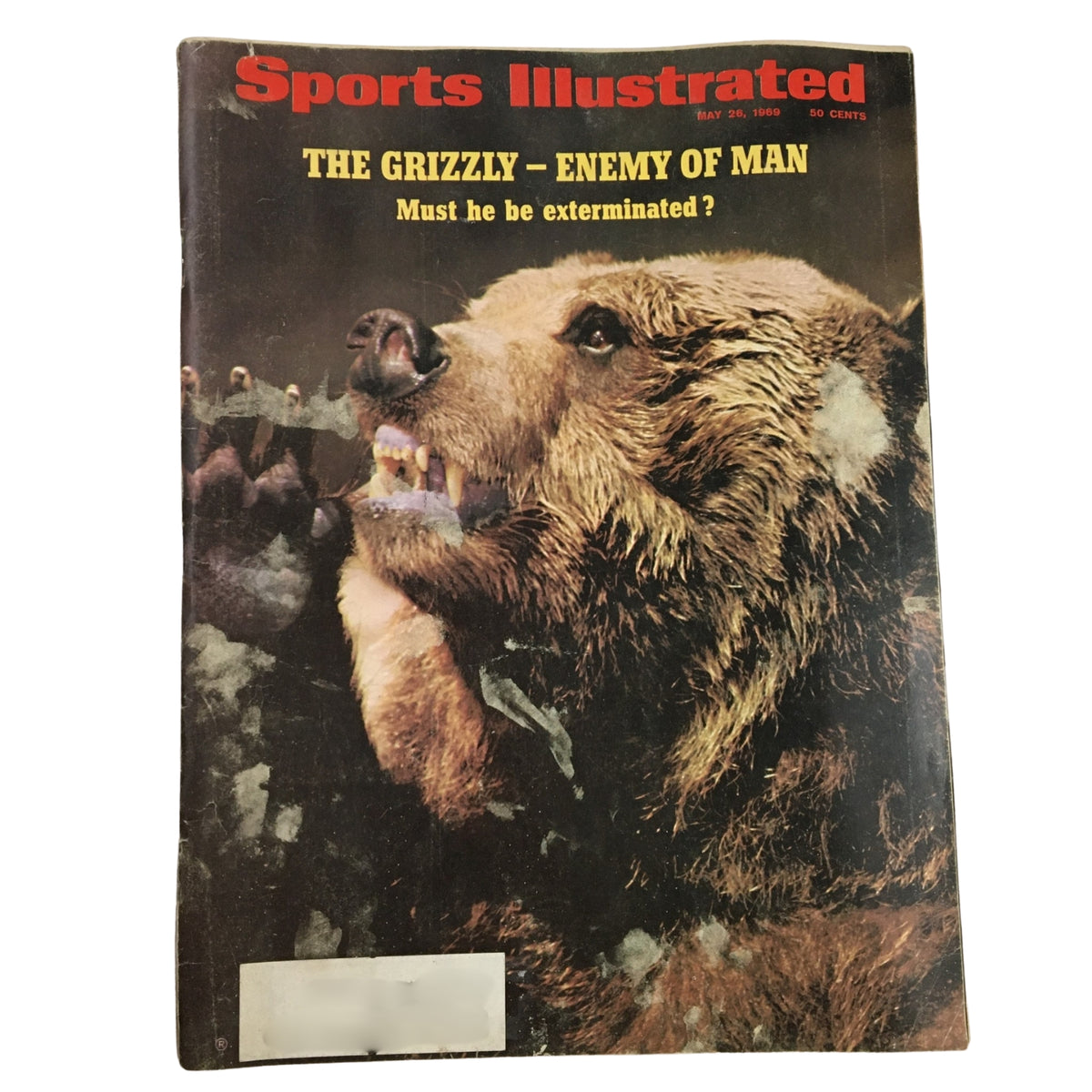 Cover of Sports Illustrated magazine from May 26, 1969, featuring the headline 'The Grizzly - Enemy of Man' with an image of a grizzly bear, part of a collection of 9 vintage Sports Illustrated magazines from the 1960s.