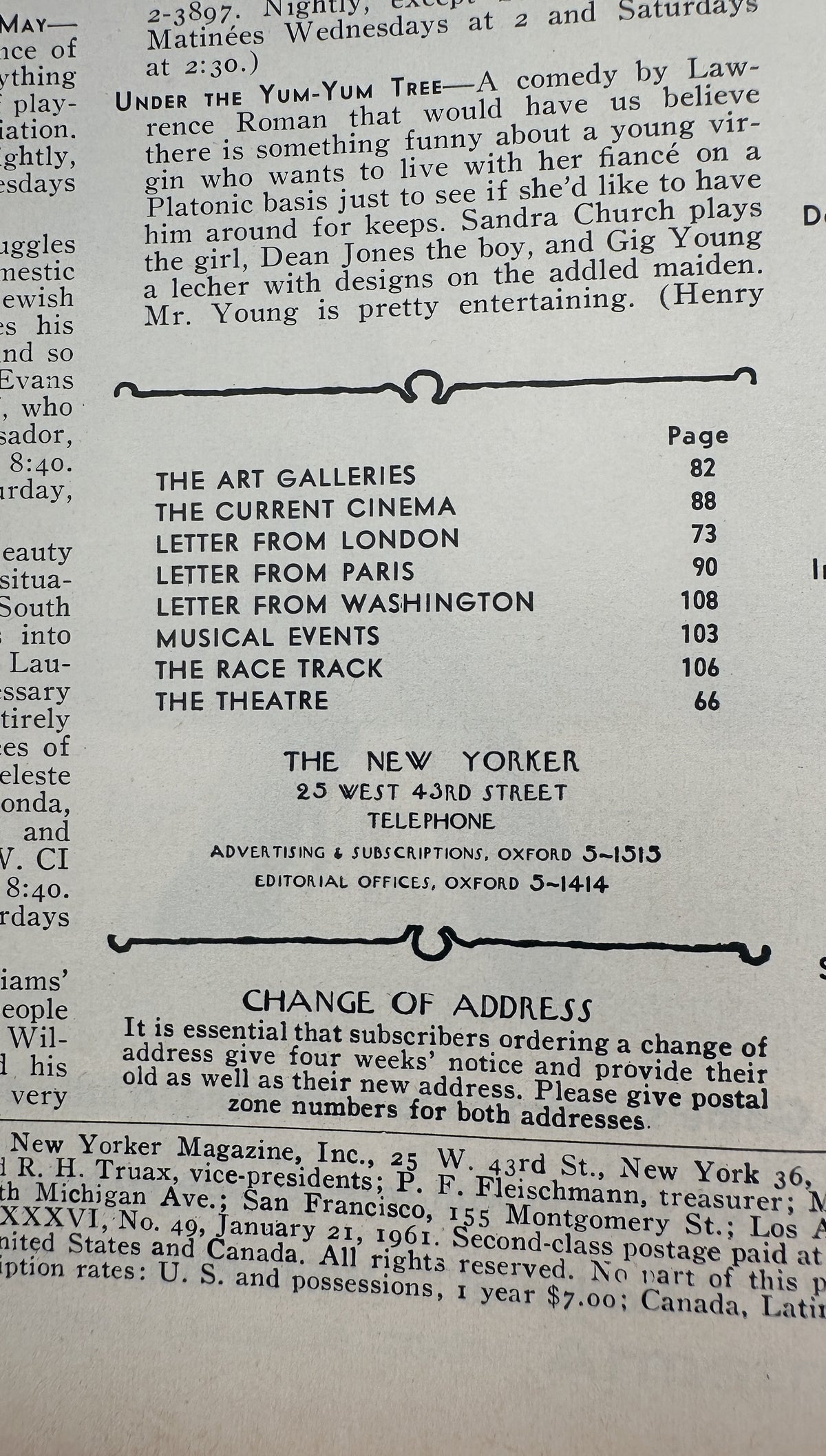 The New Yorker Magazine January 21, 1961 Cafe Chess Players Robert Kraus Cover VG