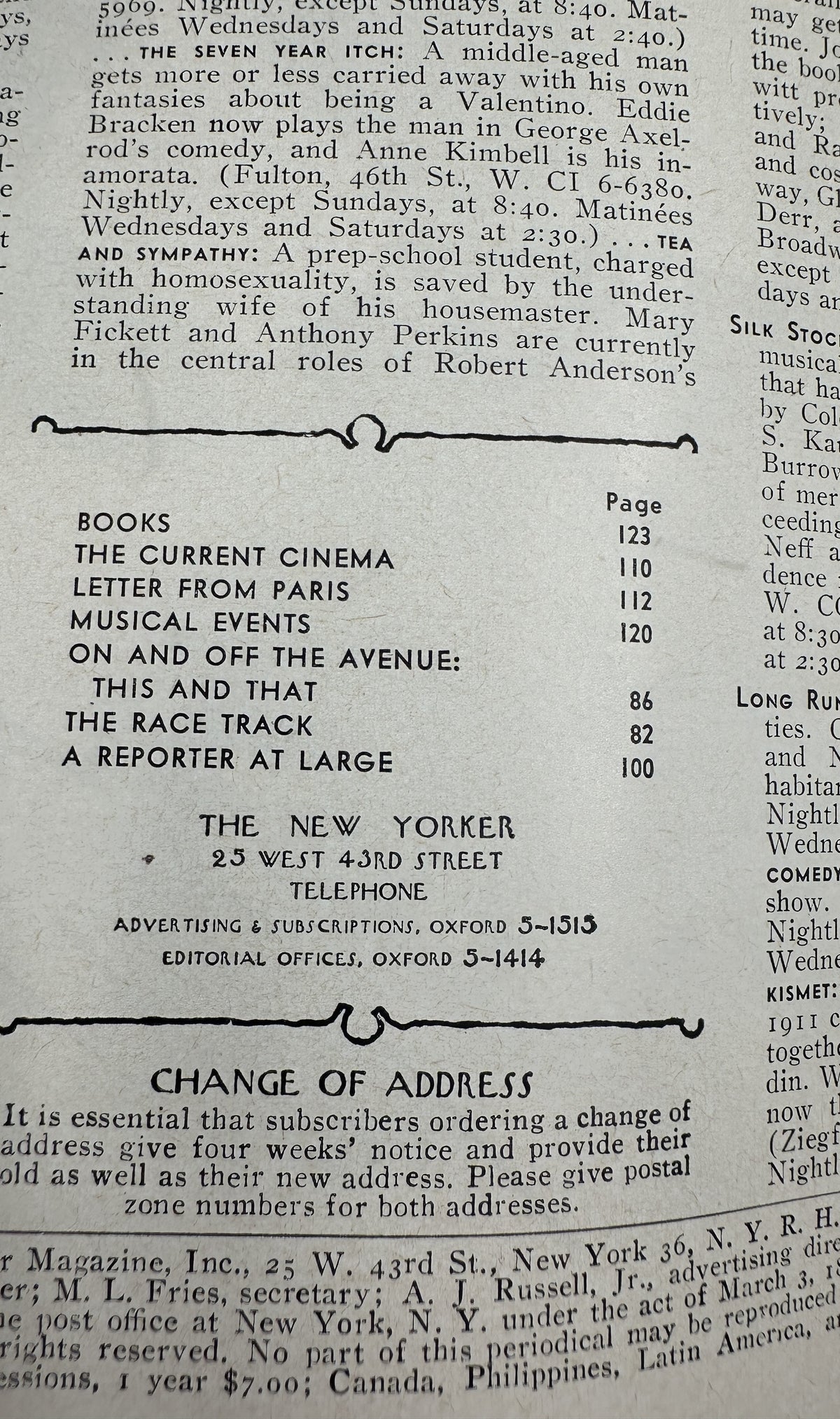 The New Yorker Magazine April 9, 1955 Wedding Ceremony Charles Martin Cover