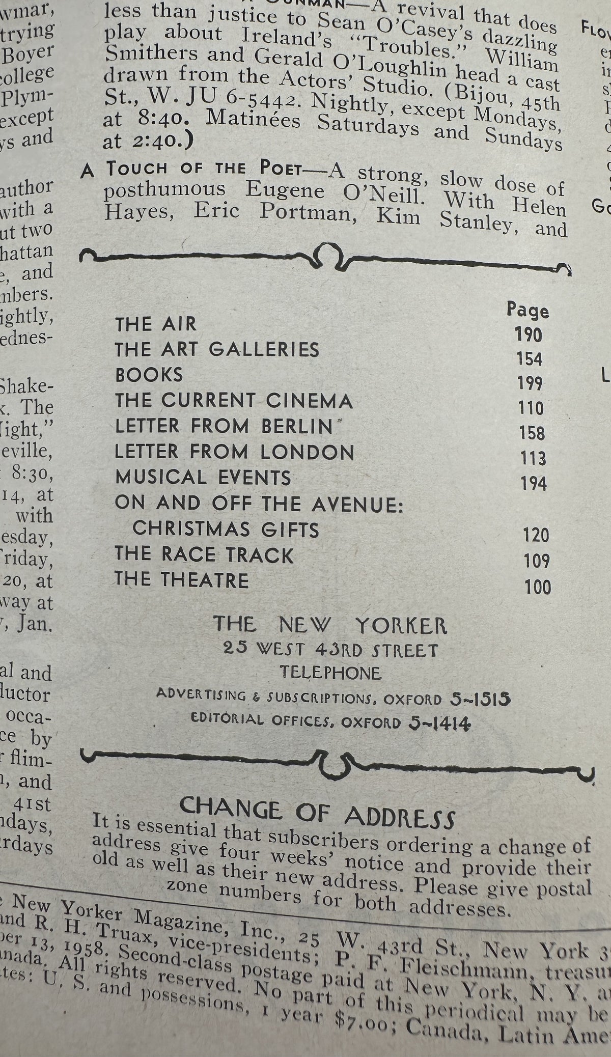 The New Yorker Magazine December 13, 1958 Christmas Cards Anatol Kovarsky Cover