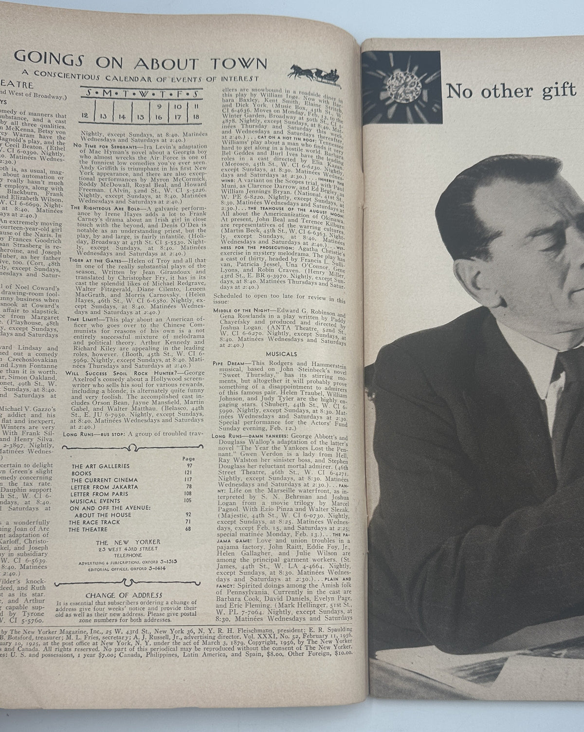 The New Yorker Magazine February 11, 1956 Antique Auction Charles Martin Cover