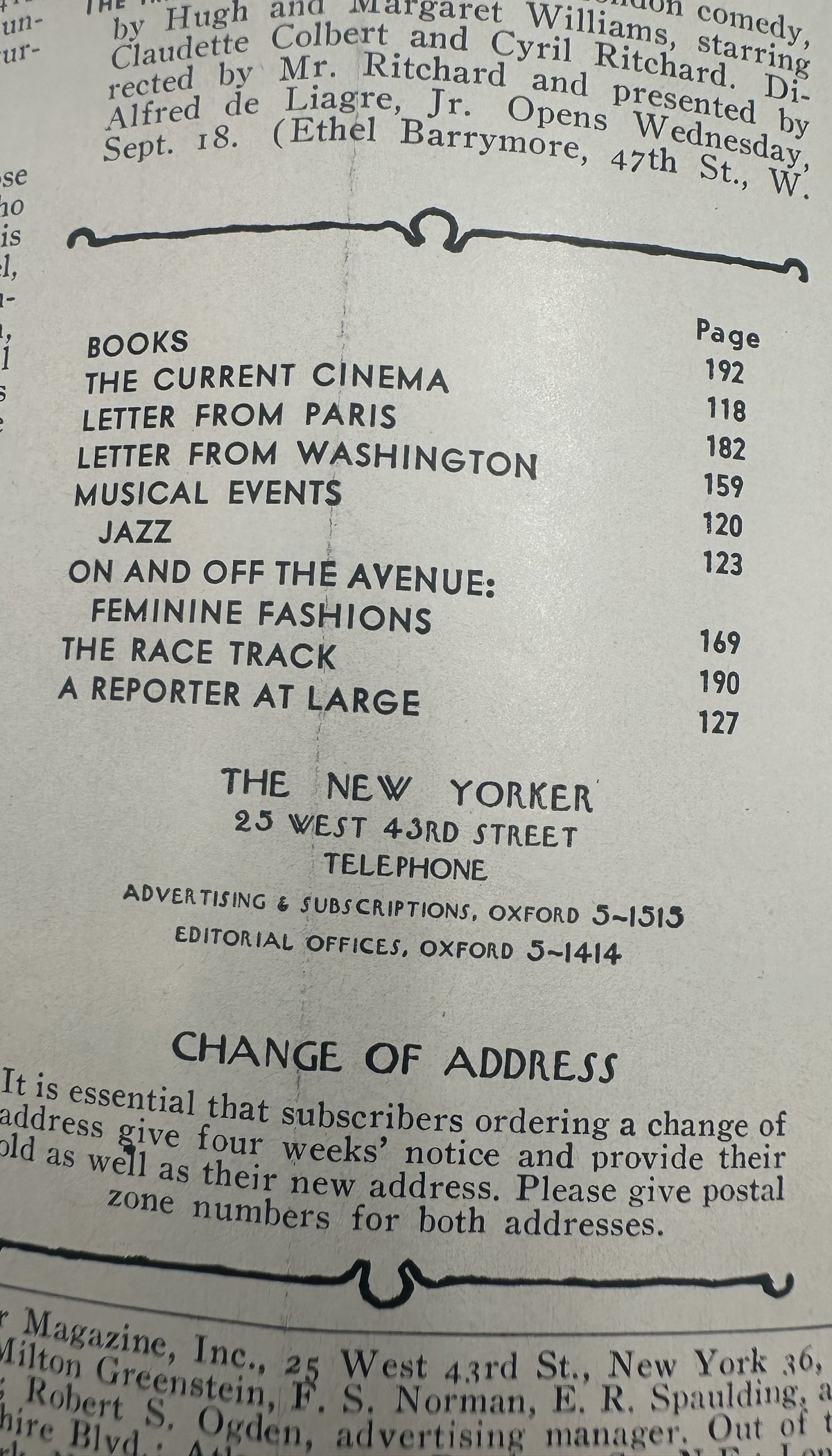 The New Yorker Magazine September 14, 1963 Children Road James Stevenson Cover, interior table of contents page listing books, cinema, Paris, Washington, musical events, fashion, horse racing, and reporter articles.