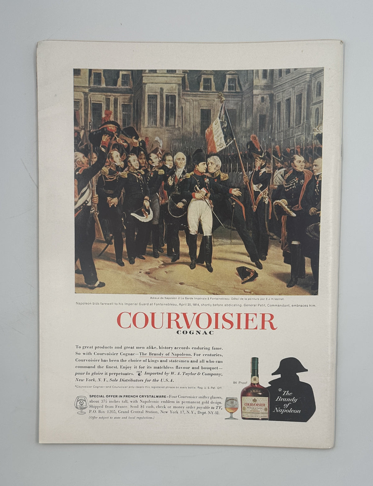 The New Yorker Magazine January 5, 1963 Snow Playground James Stevenson Cover VG interior Courvoisier cognac advertisement featuring a historic military scene and Napoleon silhouette.
