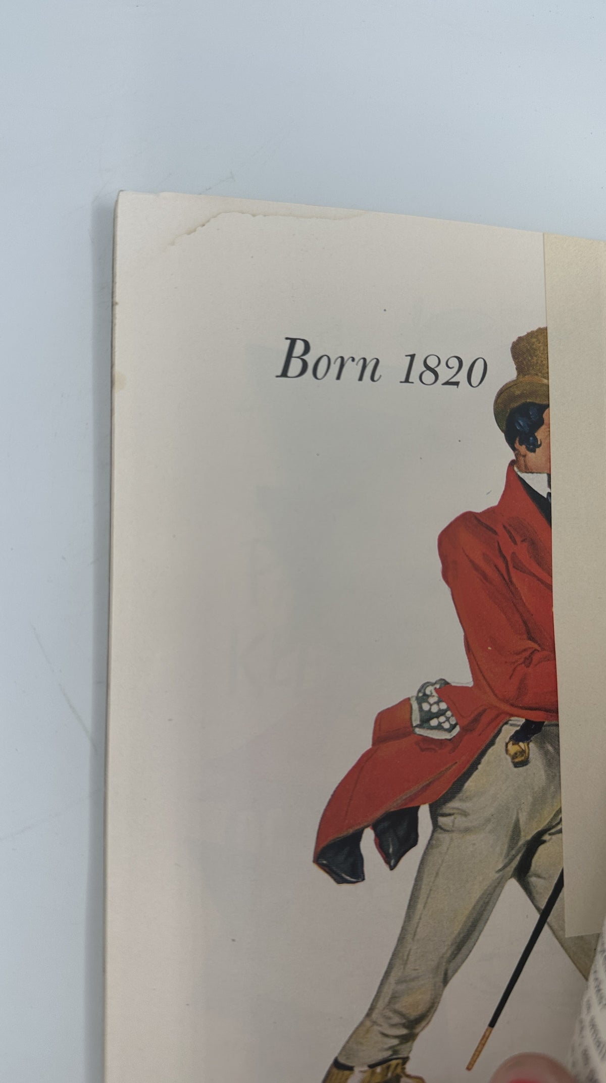 Interior page from The New Yorker Magazine November 3, 1951 Ballet Dancer Spotlight Arthur Getz Cover, featuring a vintage illustration with the text "Born 1820."