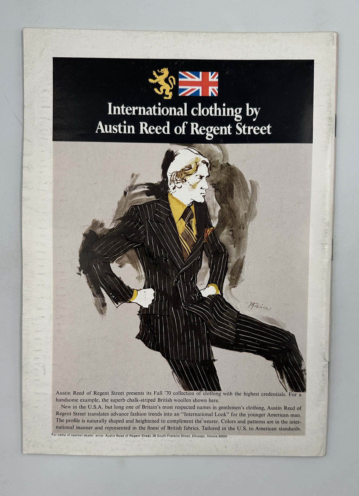 The New Yorker Magazine August 8, 1970 Keep America Beautiful Bush Charles Martin VG featuring a vintage Austin Reed of Regent Street international clothing advertisement with an illustrated man in a pinstripe suit