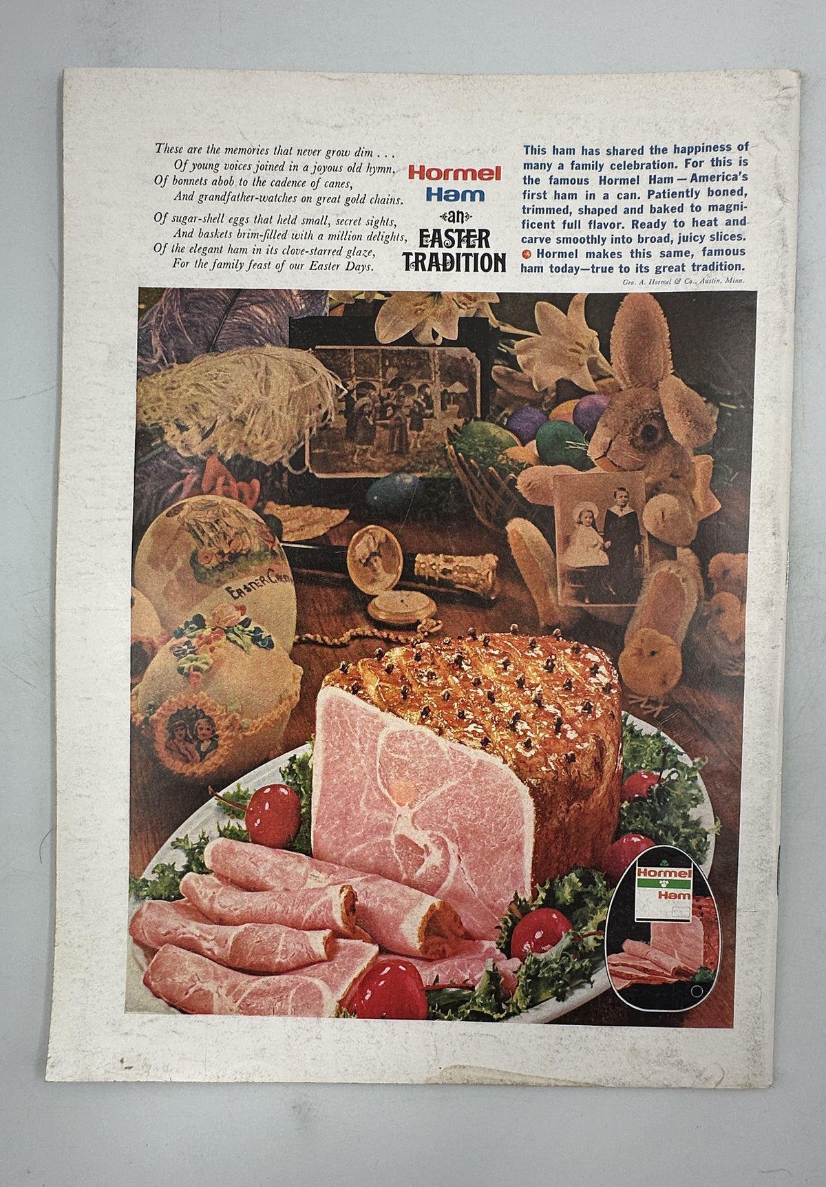 The New Yorker Magazine March 3, 1975 Telephone-Pole Galley Niculae Asciu Cover VG back cover featuring a Hormel ham Easter tradition advertisement with sliced ham, colorful Easter eggs, flowers, and a festive holiday scene.
