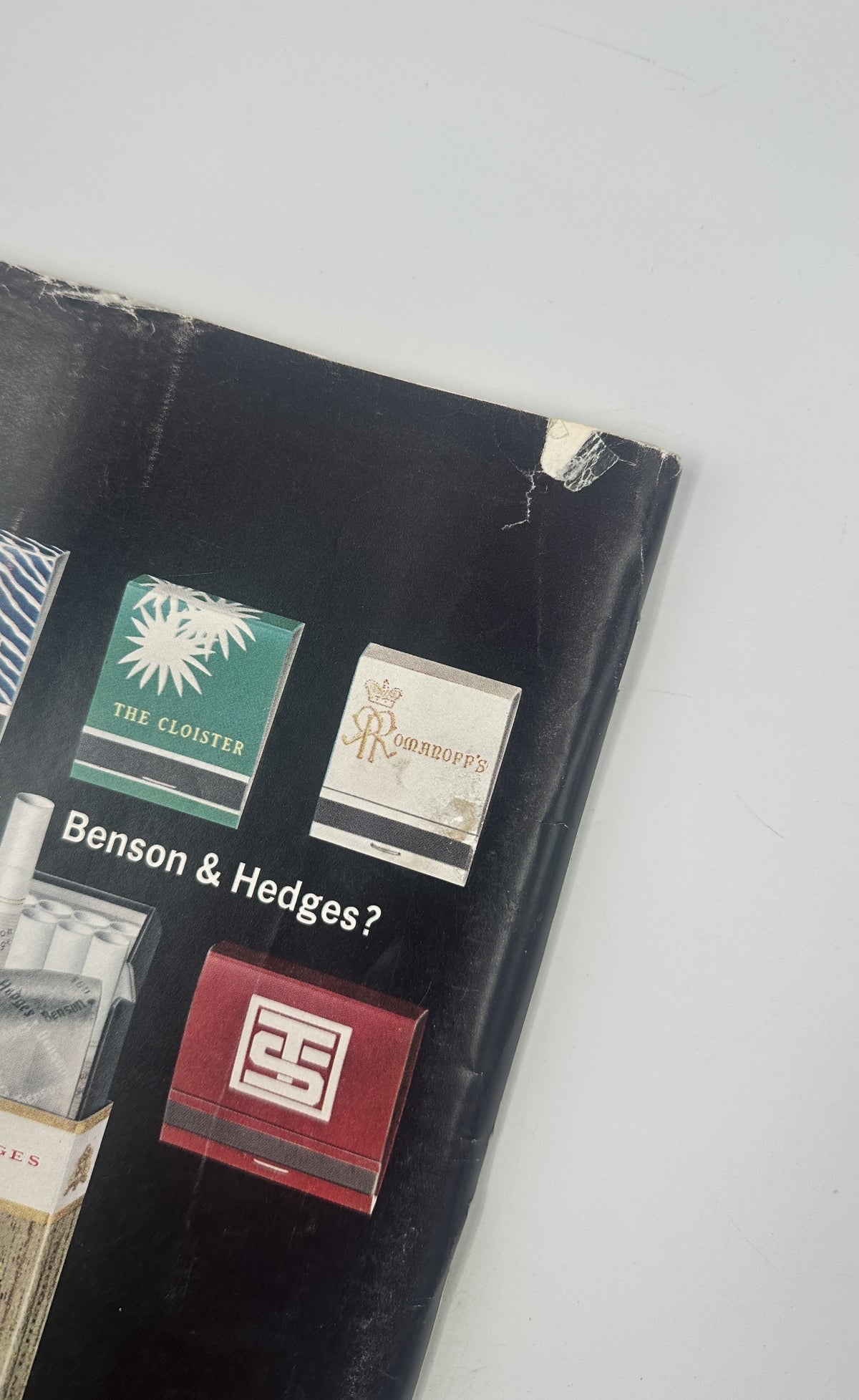 The New Yorker Magazine October 6, 1962 Math Numbers Chairs Saul Steinberg Cover showing a close-up of the back cover Benson & Hedges cigarette advertisement with visible edge wear.