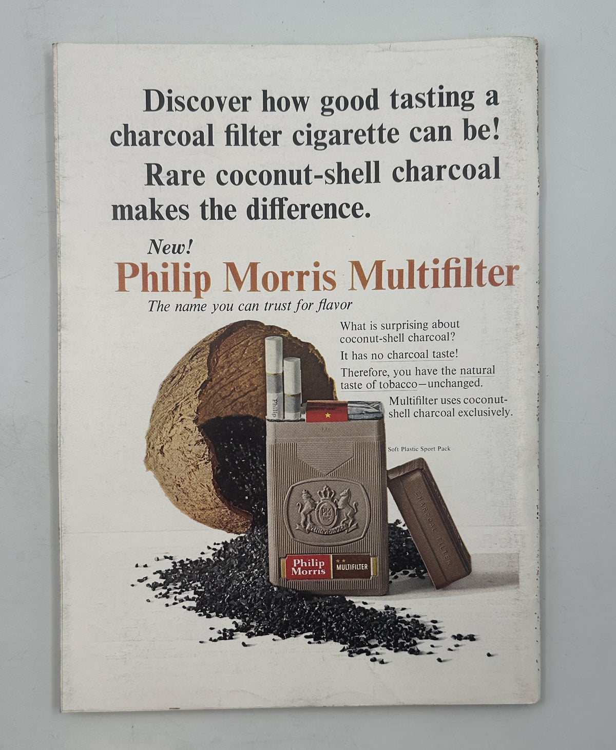 The New Yorker Magazine October 3, 1964 Airport Motorcycle Escort Arthur Getz Cover back cover, featuring a vintage Philip Morris Multifilter charcoal cigarette advertisement.