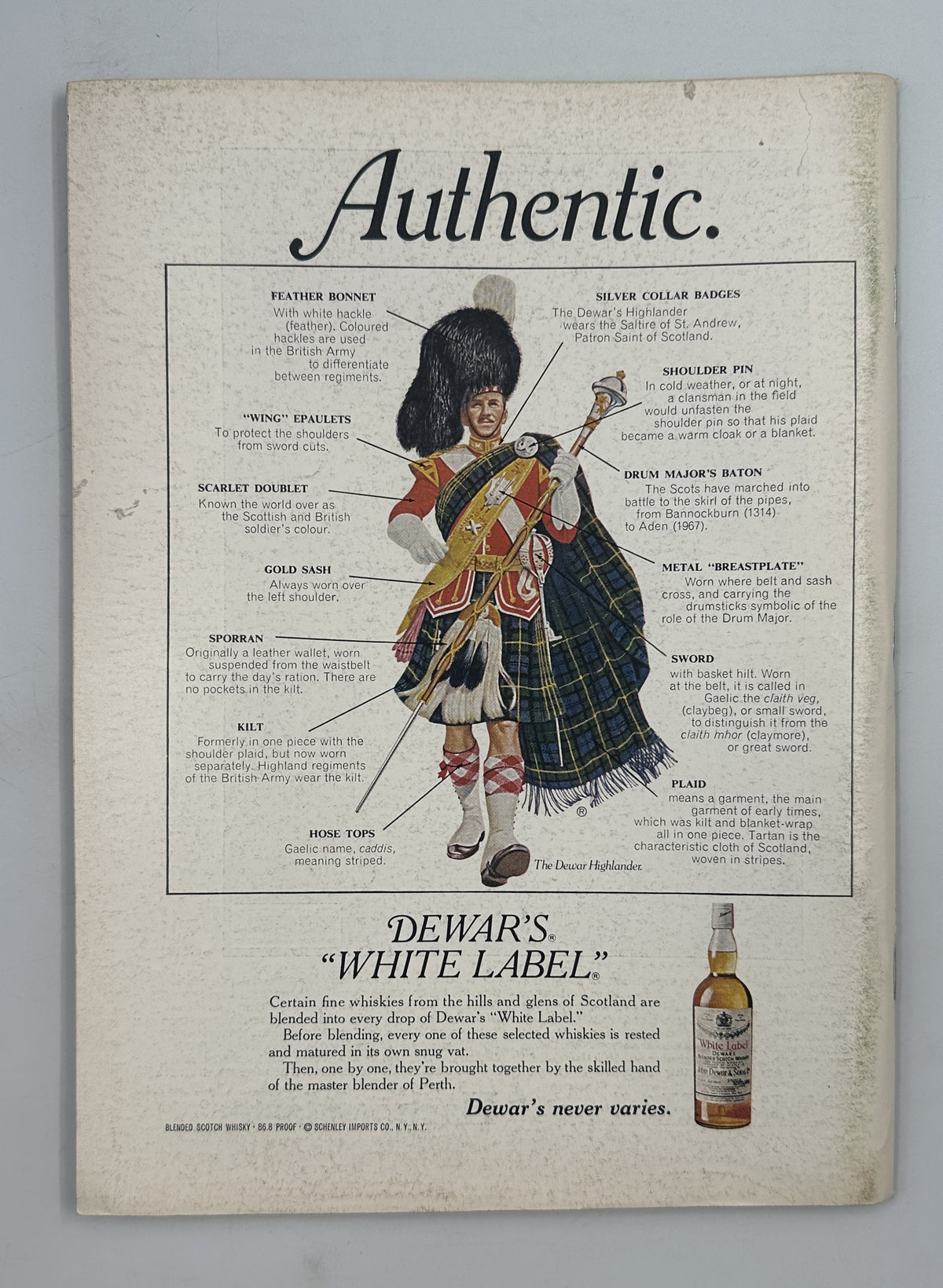 The New Yorker Magazine November 6, 1978 Apple Stand Autumn Orchard Arthur Getz, interior vintage Dewar's White Label Scotch whisky advertisement featuring a Scottish bagpiper illustration and bottle