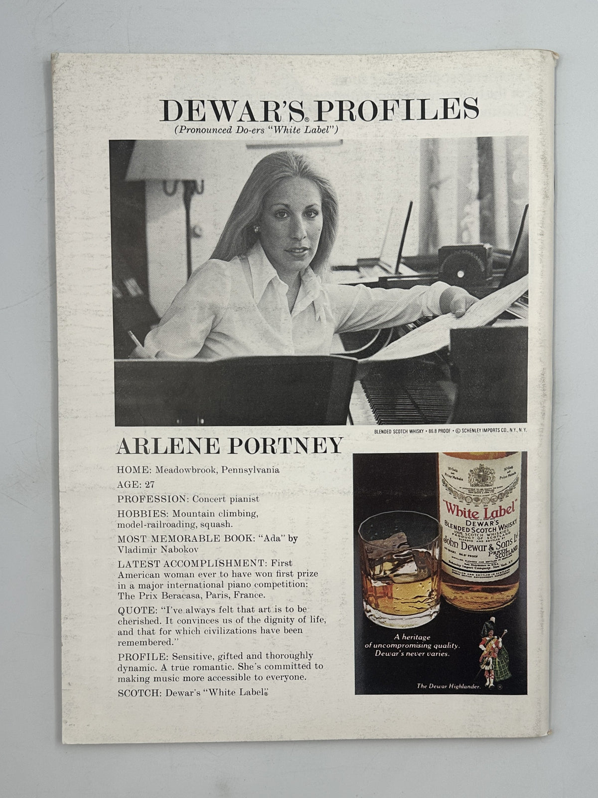 The New Yorker Magazine October 10, 1977 Roadwork Traffic Cones Painter Arnie Levin, interior Dewar's Profiles page featuring Arlene Portney with a whiskey advertisement.