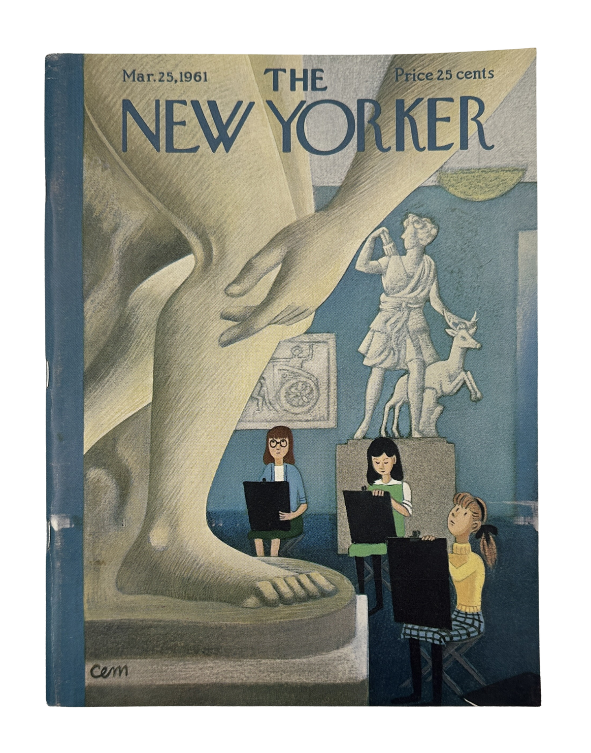 The New Yorker Magazine March 25, 1961 Art Students Museum Charles E. Martin Cover