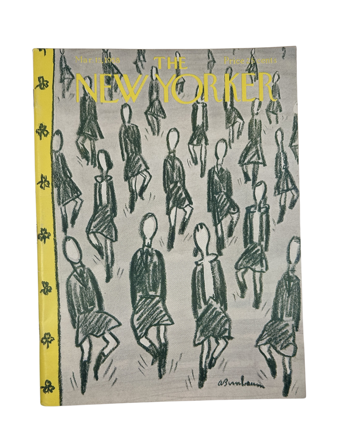 The New Yorker Magazine March 15, 1958 Mannequin Fashion Figure Abe Birnbaum Cover VG, featuring an illustrated cover with multiple mannequin fashion figures.