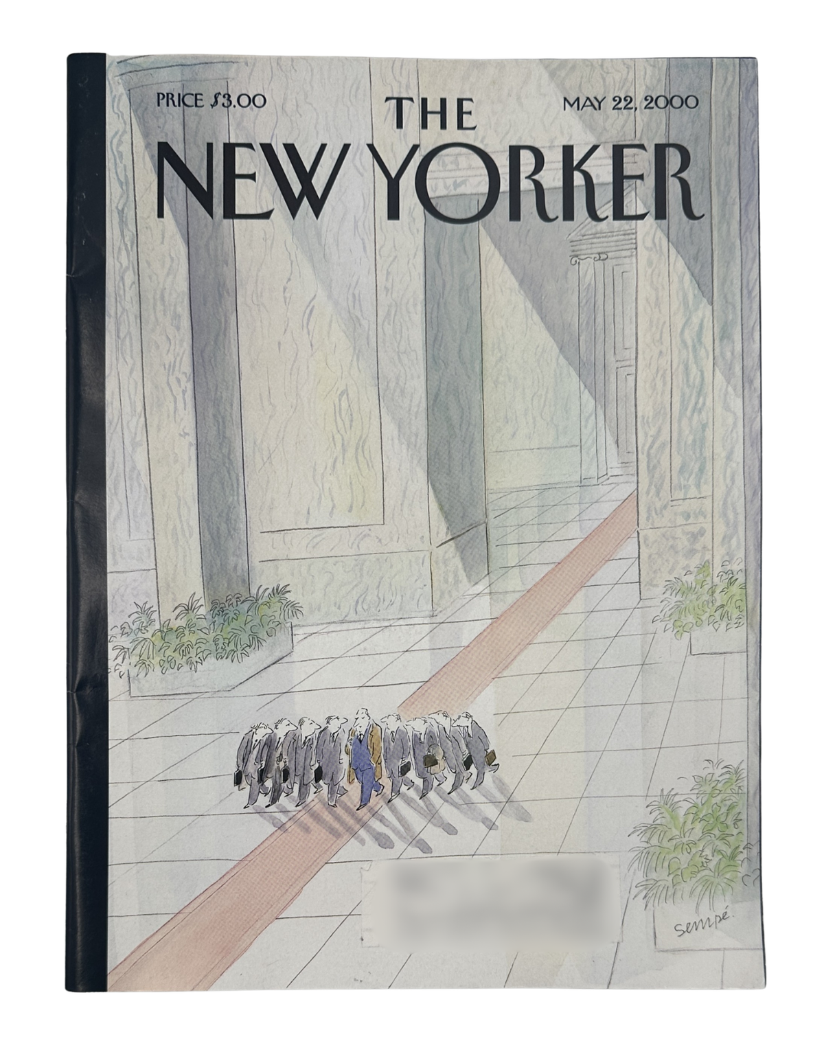 The New Yorker Magazine May 22, 2000 Office Workers J.J. Sempé Cover VG, illustrated cover showing office workers walking through a modern building