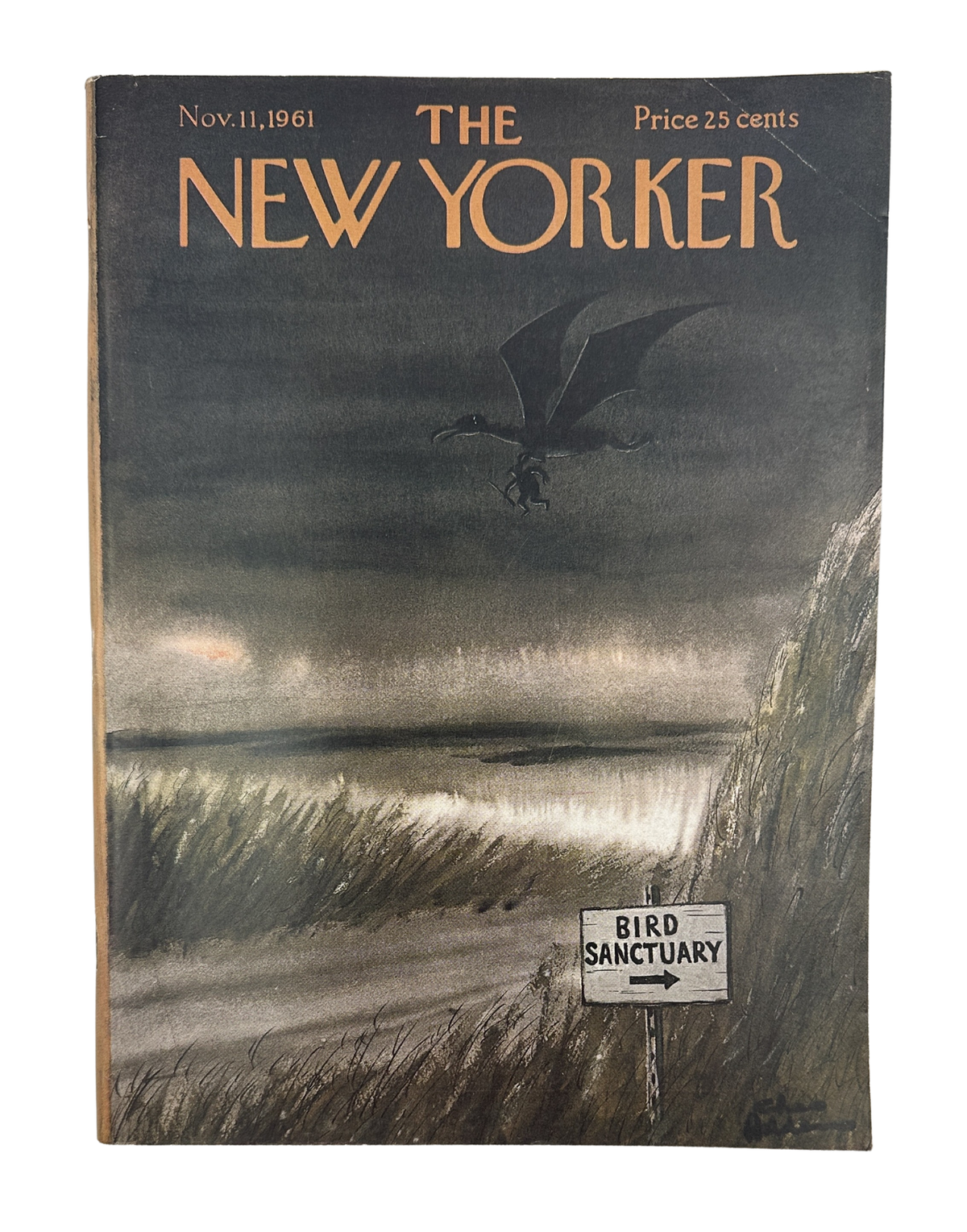 The New Yorker Magazine November 11, 1961 Bird Sanctuary Charles Addams Cover