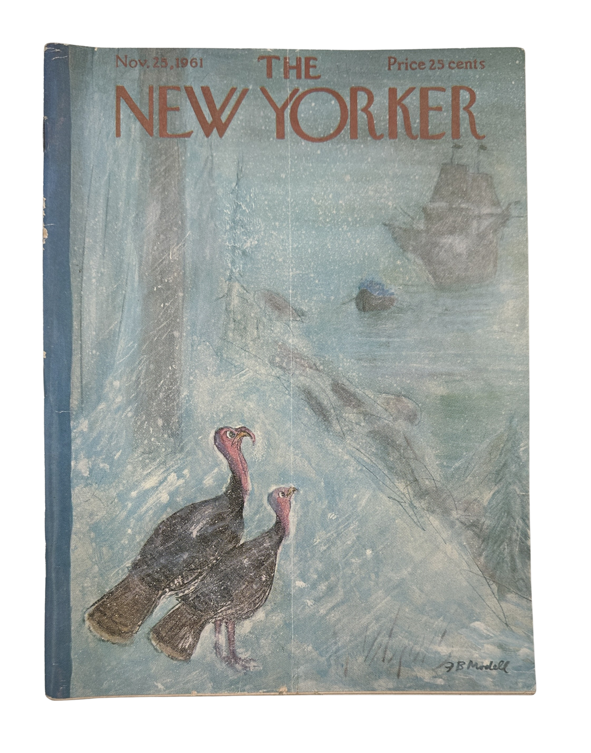 The New Yorker Magazine November 25, 1961 Thanksgiving Turkeys Frank Modell Cover