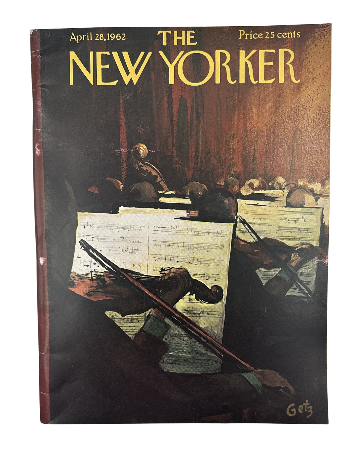 The New Yorker Magazine April 28, 1962 Orchestra Music Arthur Getz Cover