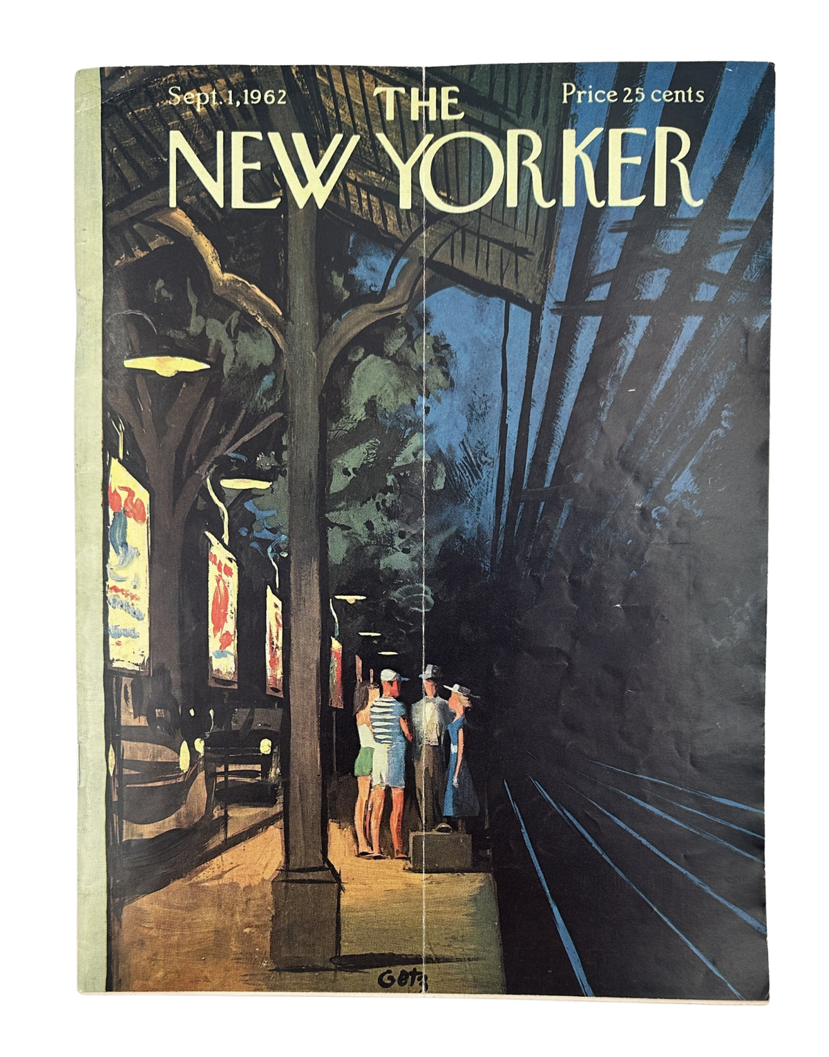 The New Yorker Magazine September 1, 1962 Train Platform Arthur Getz Cover