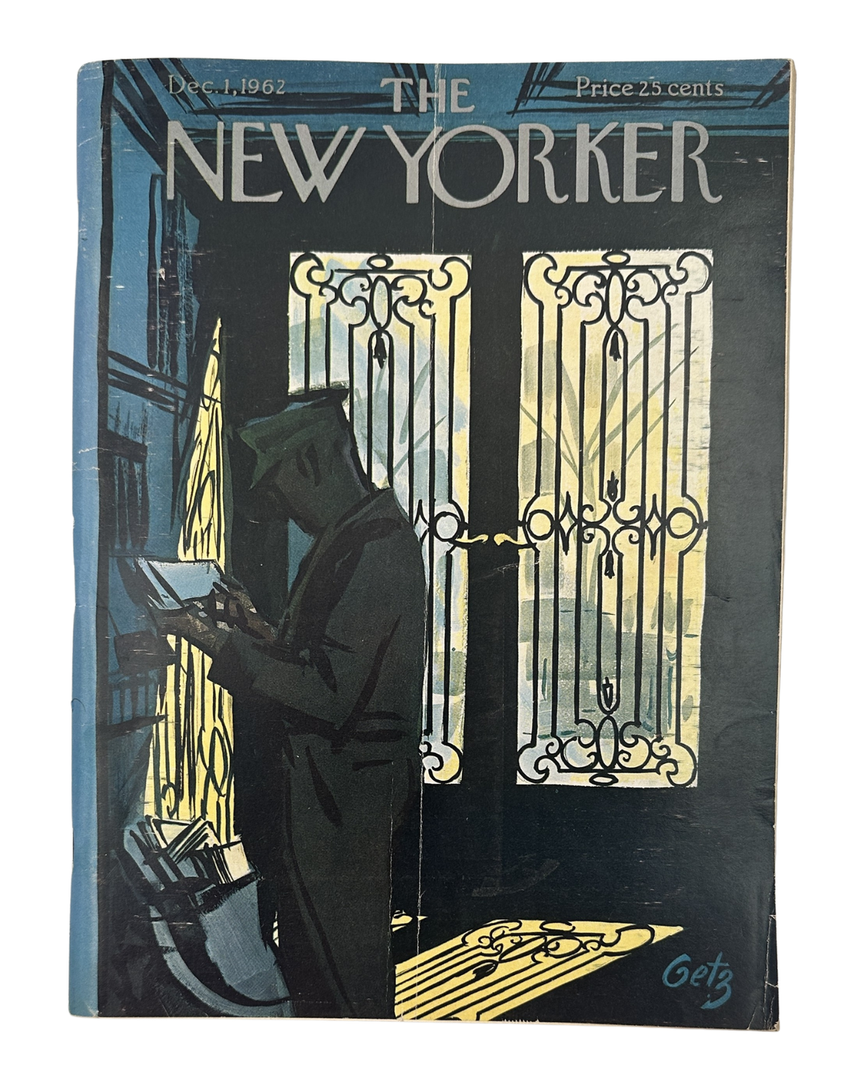 The New Yorker Magazine December 1, 1962 Wrought Iron Window Arthur Getz Cover