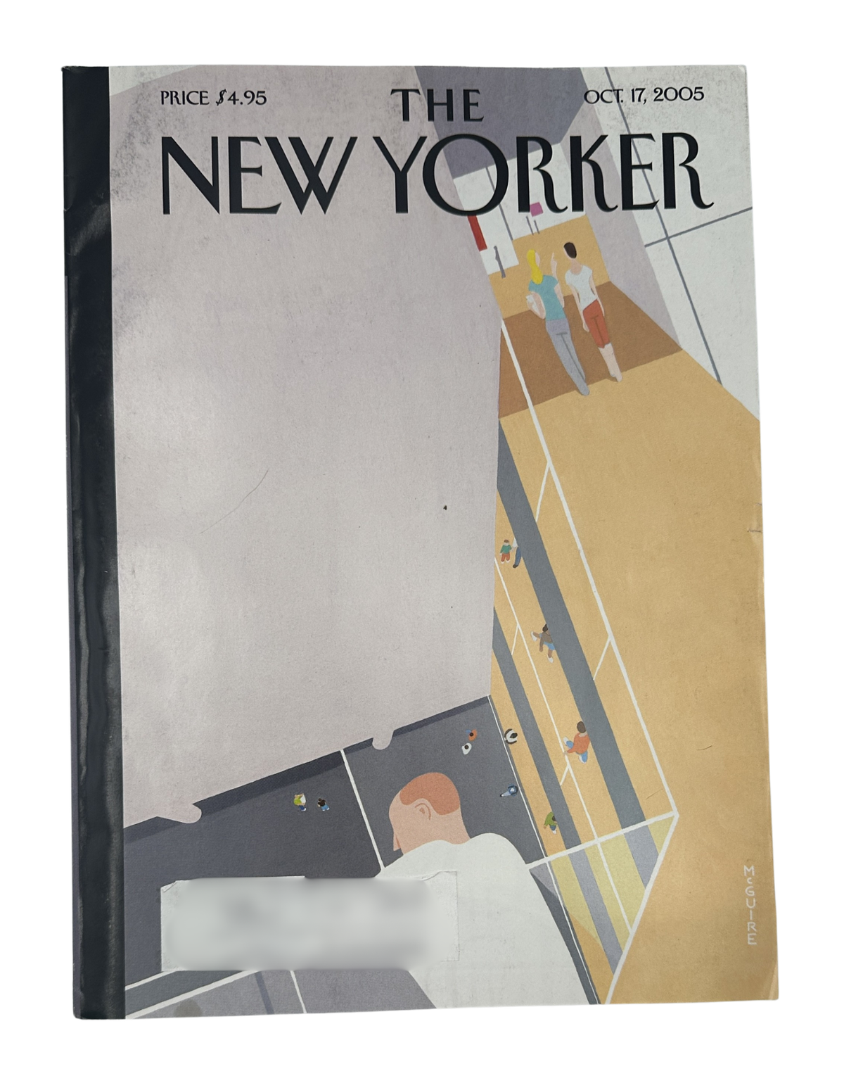 The New Yorker Magazine October 17, 2005 Museum Gallery Architecture Richard McGuire Cover VG, front cover featuring an illustrated aerial view of a museum gallery and visitors.