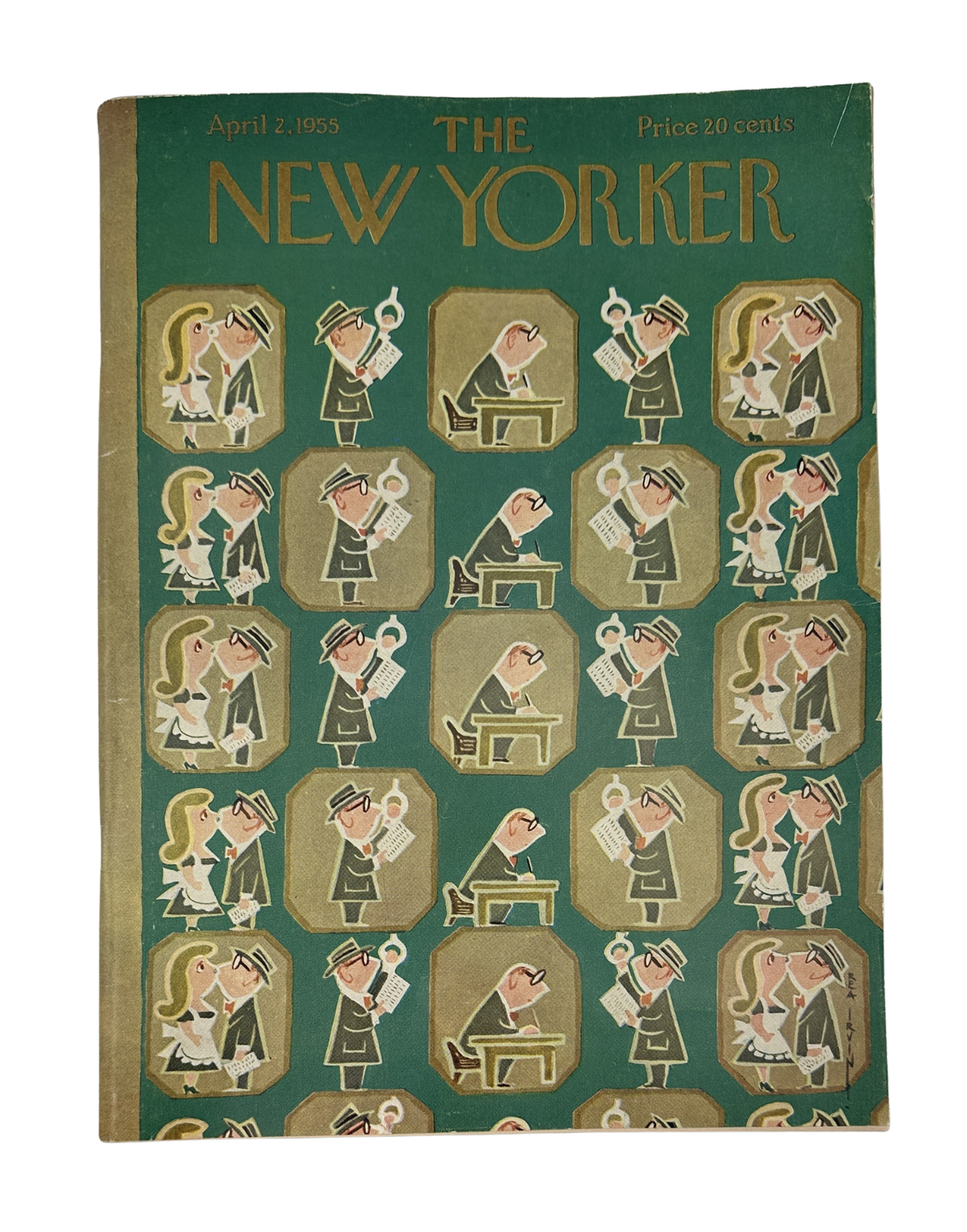 The New Yorker Magazine April 2, 1955 Marriage License Rea Irvin Cover VG