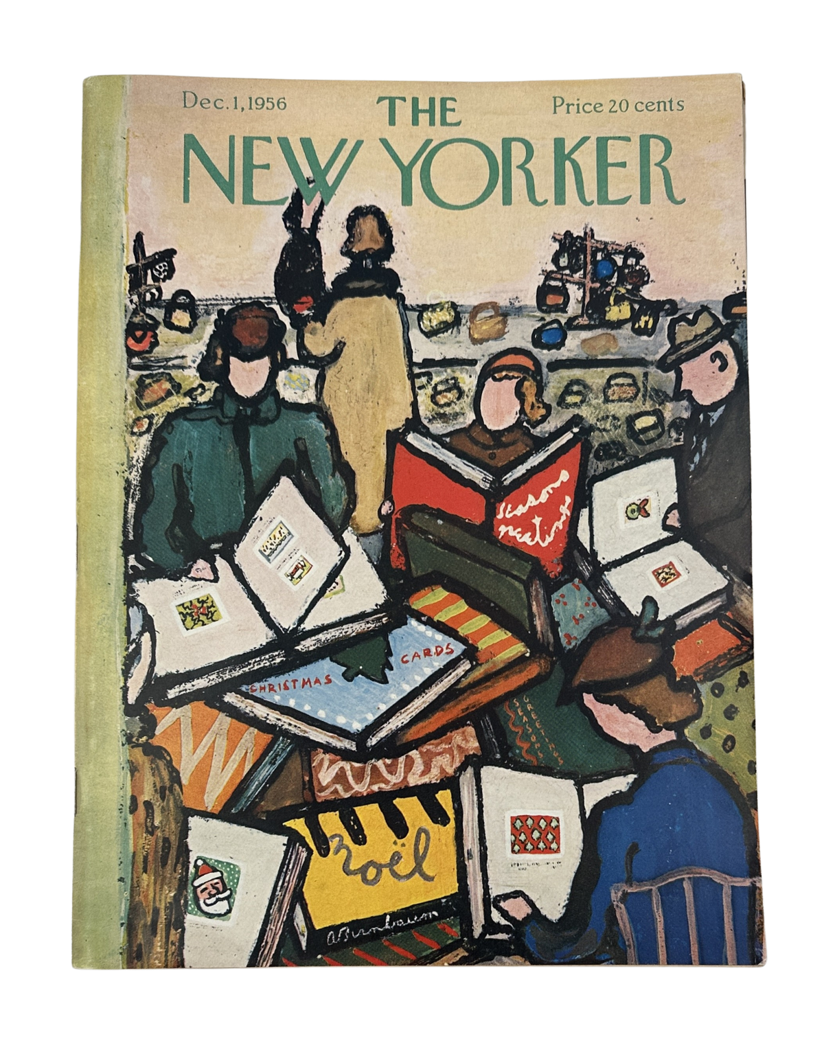 The New Yorker Magazine December 1, 1956 Christmas Cards Abe Birnbaum Cover VG