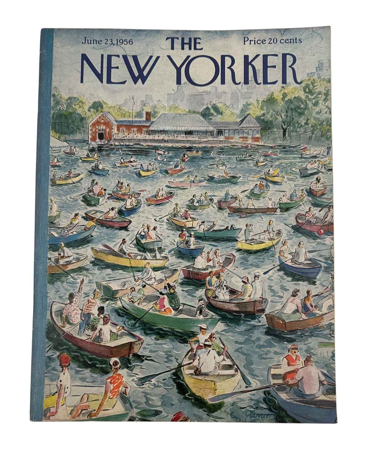 The New Yorker Magazine June 23, 1956 Rowboats Lake Garrett Price Cover VG