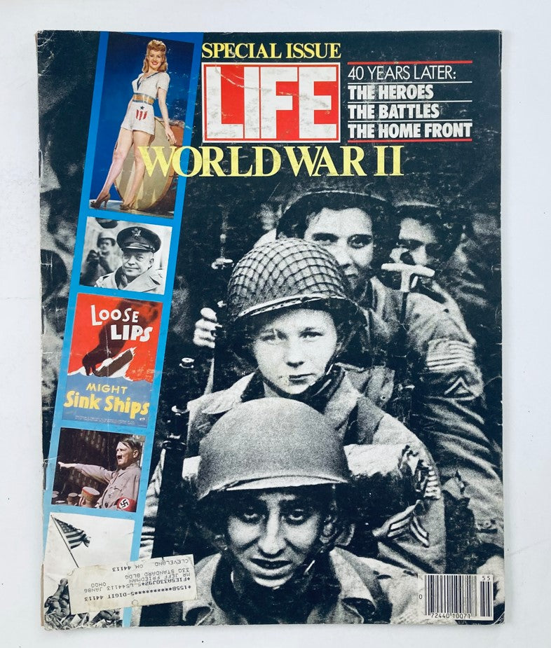 Cover of VTG Life Magazine Spring-Summer 1985, Vol 8 No. 6, featuring a special issue on World War II with images of soldiers and the home front.