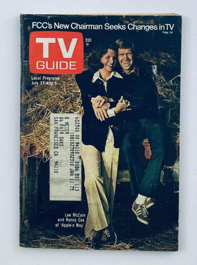 TV Guide Magazine July 27 1974 #1113 Lee McCain & Ronny Cox San Francisco Ed.