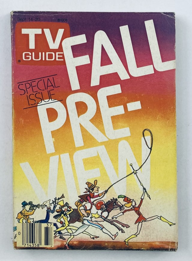 Vintage TV Guide Magazine September 14 1985 Fall Preview Issue WA-Baltimore Edition cover showcasing vibrant graphics and whimsical illustrations, highlighting a special issue of TV Guide.