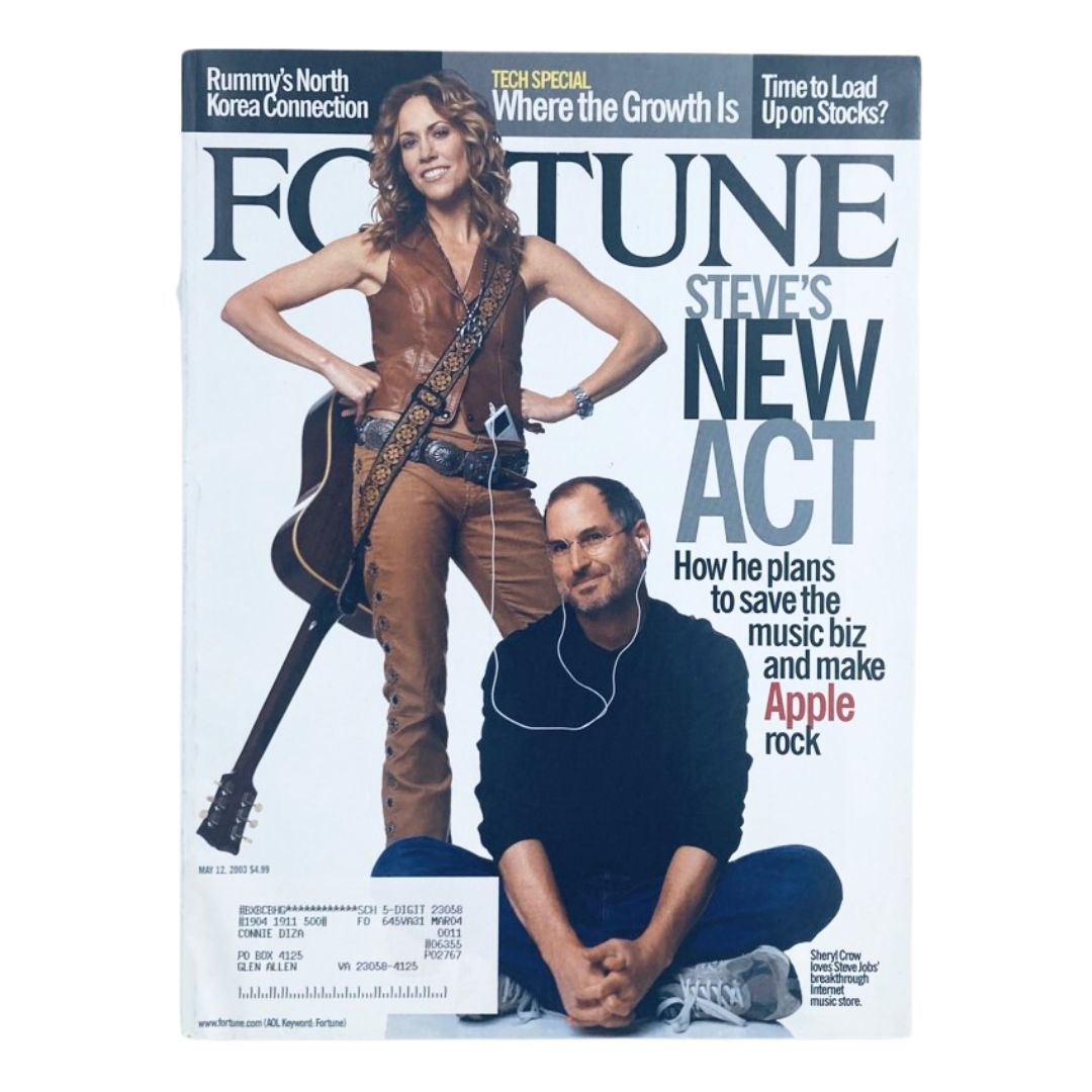 Fortune Magazine May 12 2003 Sheryl Crow Steve Jobs Internet Music Store RARE