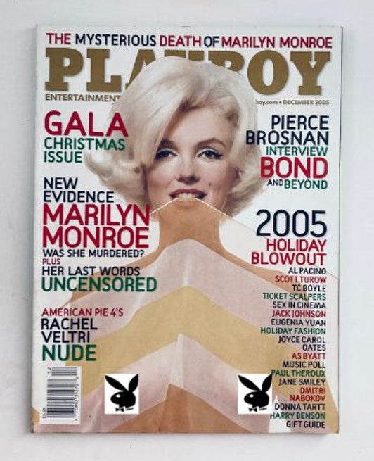 VTG Playboy Magazine December 2005 featuring Marilyn Monroe on the cover, showcasing a glamorous tribute to the iconic actress from Hollywood's golden age.