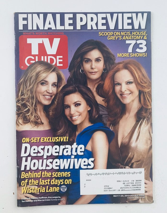 Cover of TV Guide Magazine May 7, 2012, featuring Felicity Huffman, Eva Longoria, and other notable stars with a finale preview of 'Desperate Housewives' and highlights of popular TV shows.