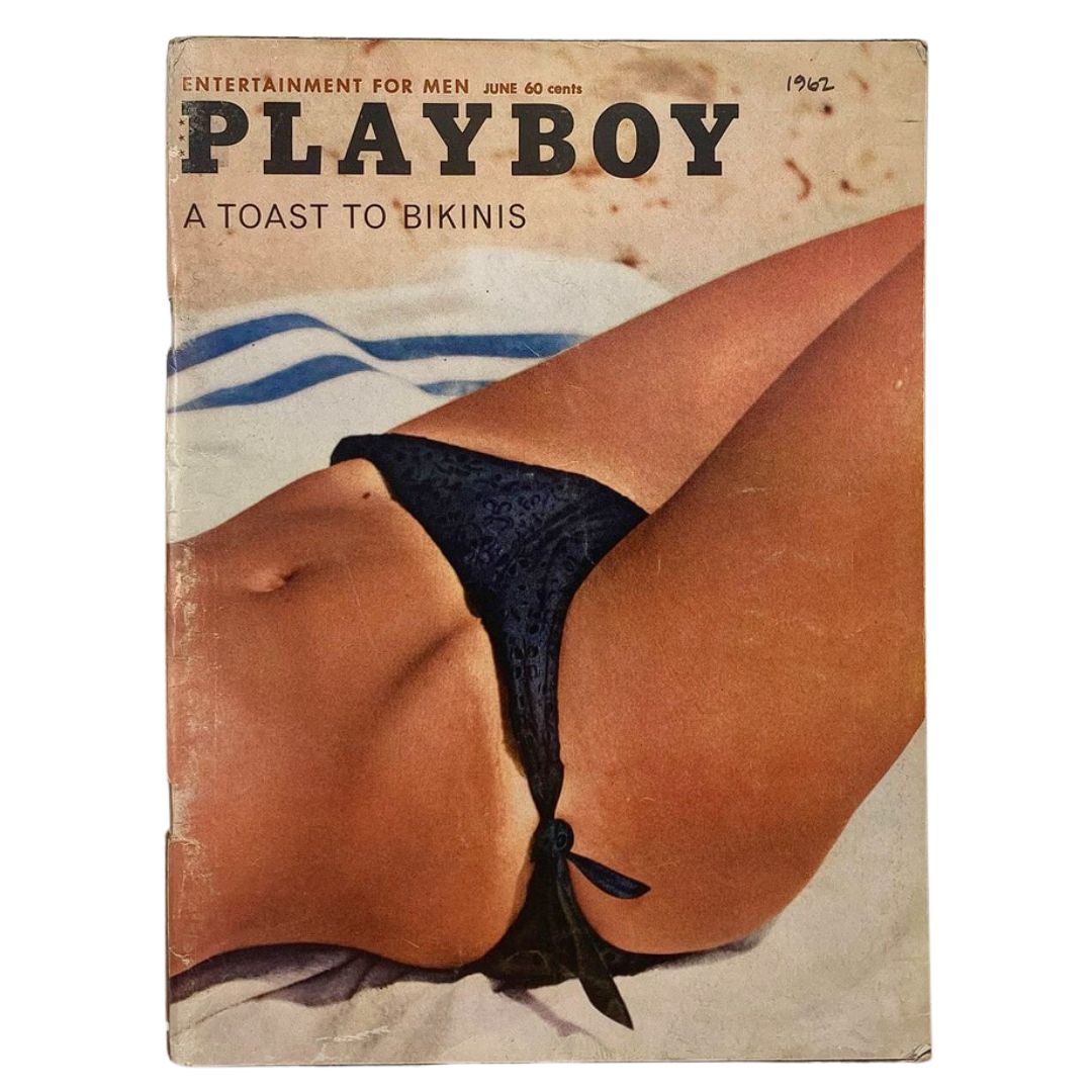 Cover of Playboy Magazine, June 1962, featuring Playmate Merissa Mathes with centerfold, no label