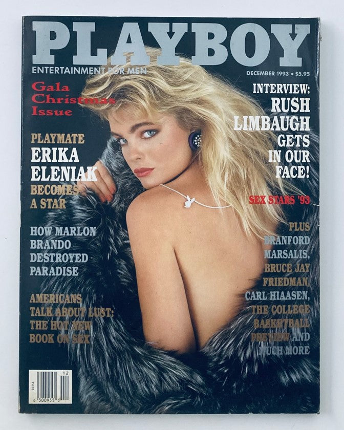 Cover of Playboy Magazine December 1993 featuring Arlene Baxter, showcasing vintage pop culture and iconic photography.